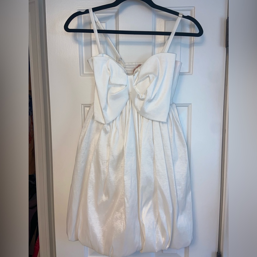 Show Me Your MuMu Gold Spaghetti Strap Mini Sundress